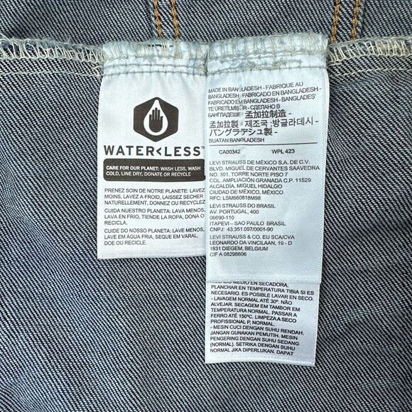 Levi's Jean Jacket Mens Medium Blue Wash Classic Denim Trucker 72334-0322 - Picture 7 of 10